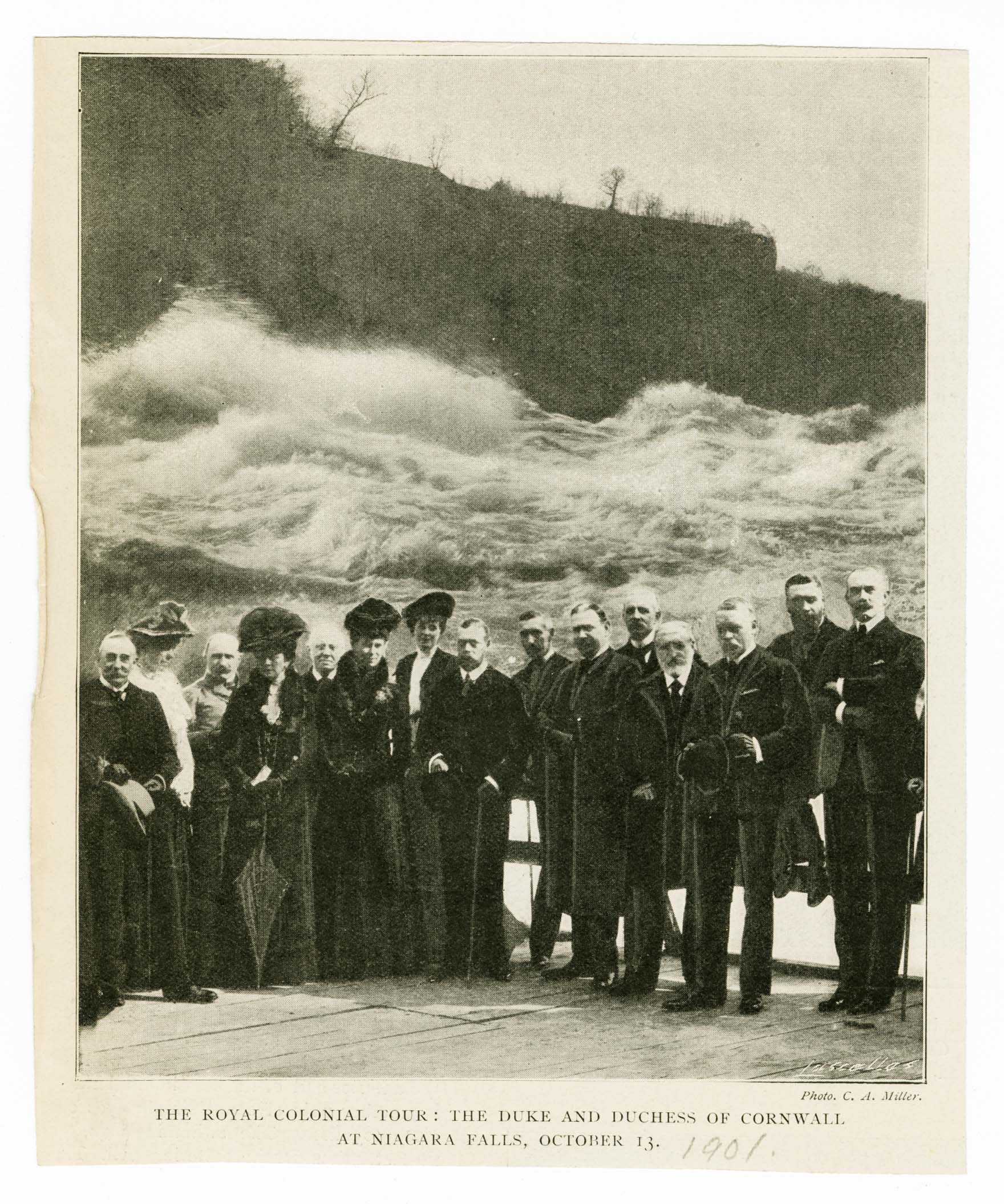 The Duke and Duchess of Cornwall at the Falls in 1901